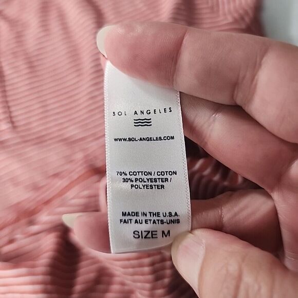 Sol Angeles Henley Short Sleeve Red/White T-Shirt Men Size Medium‎ - Picture 7 of 8